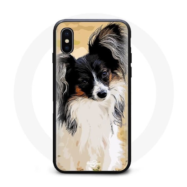 Coque Souple - Mixte - Iphone XS Max - Hund Epagneul Nain Continental - Svart