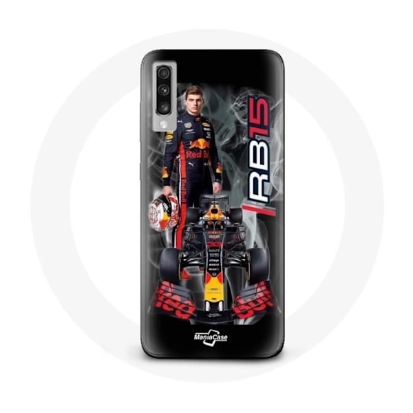 Coque - Maniacase - Samsung Galaxy A50 - Formule 1 Max Verstappen - Flexibel - Svart Svart