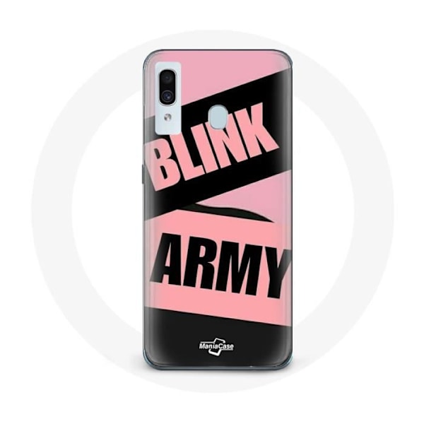 Coque för Samsung Galaxy A20e BTS ARMY och Blackpink Blink Rose Noir