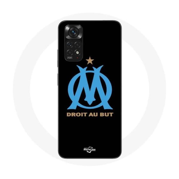 Cover til Xiaomi Redmi Note 11S Olympique de Marseille Logo Sort Baggrund