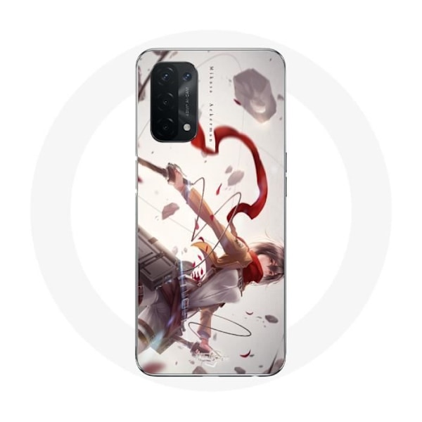 Coque - Maniacase - Oppo A74 5G - Mikasa Ackerman - Silikon - Mjuk svart