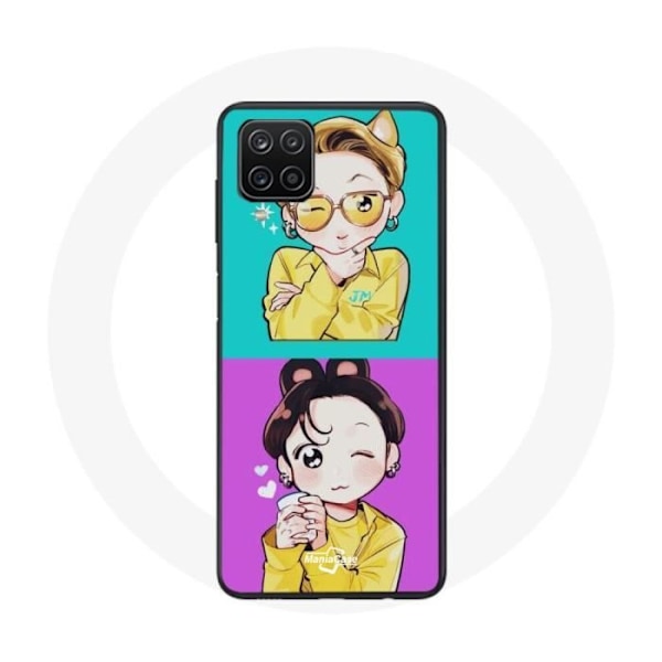 Coque pour Samsung Galaxy A12 BTS Bangtan Sonyeondan Dynamite Jimin och Jungkook Fanart