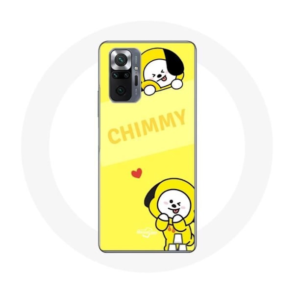 Coque för Xiaomi Redmi Note 10 Pro BTS Bangtan BT21 Chimmy Jimin Gul Bakgrund