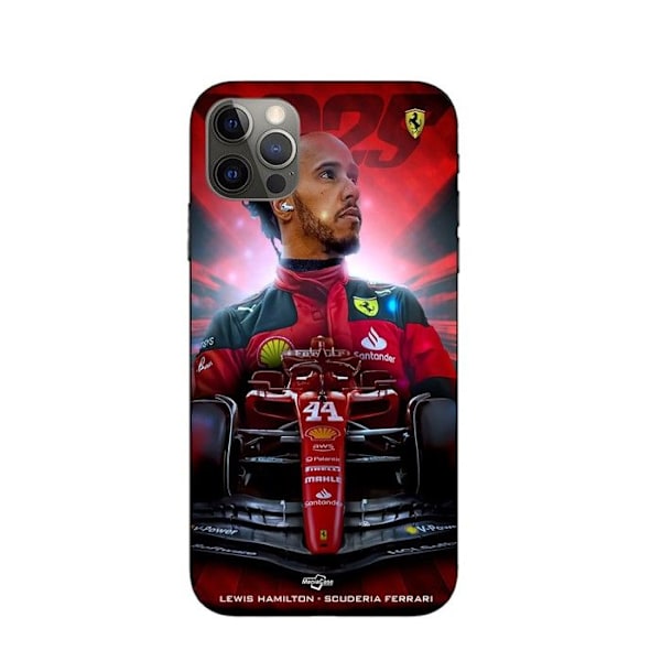 Coque Maniacase för Iphone 12 Pro Lewis Hamilton Ferrari officiell svart