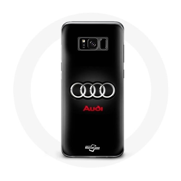 Skyddsfodral för Samsung Galaxy S8 plus Audi-logotyp i metall på svart bakgrund