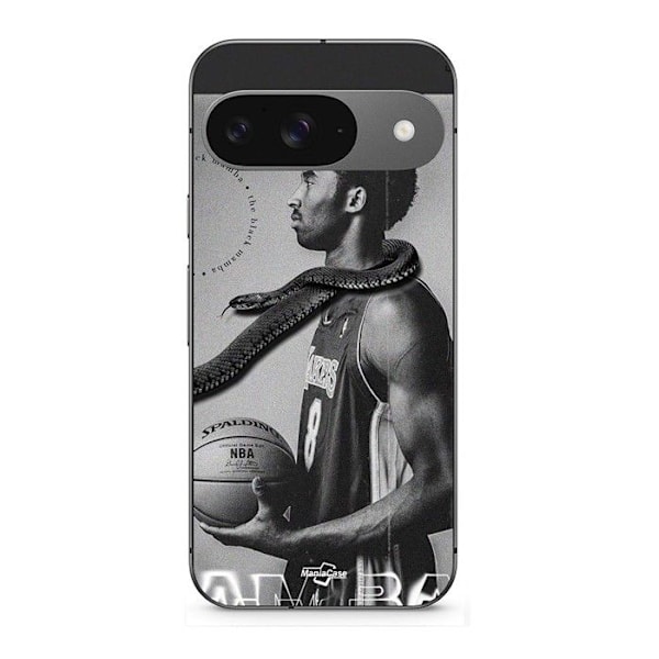 Coque - MANIACASE - Google Pixel 9 - Noir - Souple - Mentalité de Black Mamba de Kobe Bryant NBA Svart