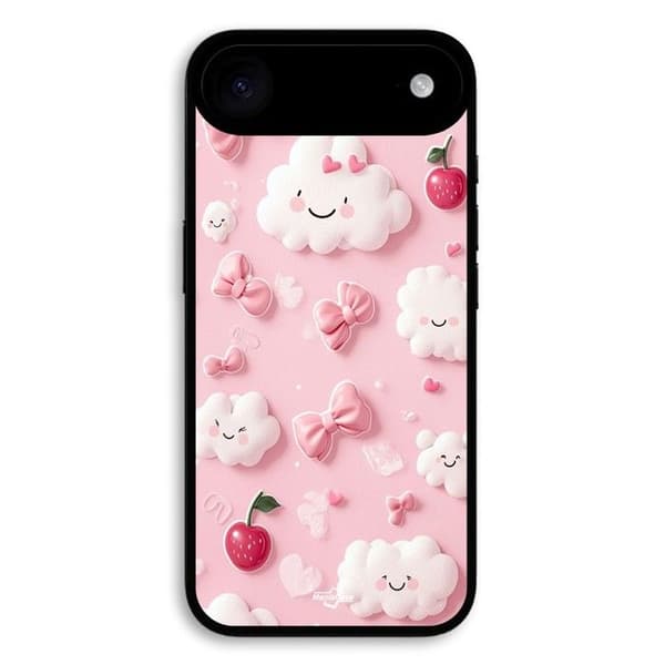 Coque för iPhone 17 Air Textur körsbär moln rosa knut Rosa