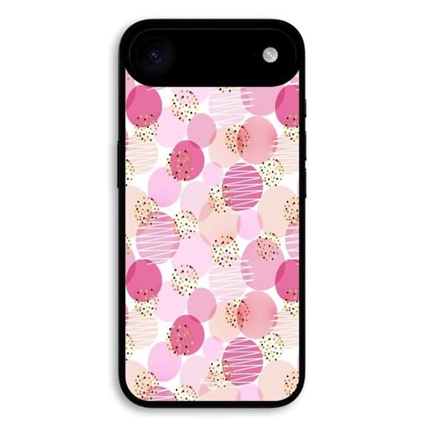 Coque för iPhone 17 Air med rund rosa textur Rosa