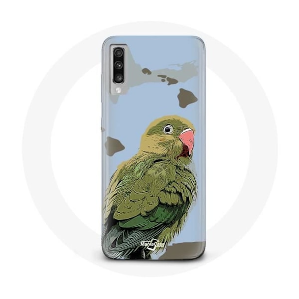 Coque - Samsung - Galaxy A70 - Souple - Papegojor - Grön Grön