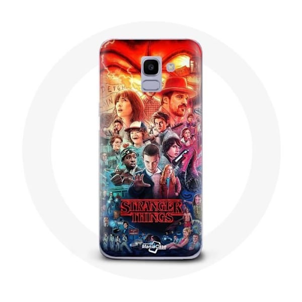 Coque för Samsung Galaxy J6 2018 Stranger Things Teaser Säsong 4 Affisch Karaktärer Konst