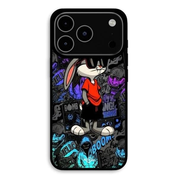 Coque för iPhone 17 Pro Max Bugs Bunny Thug Life Maniacase Svart