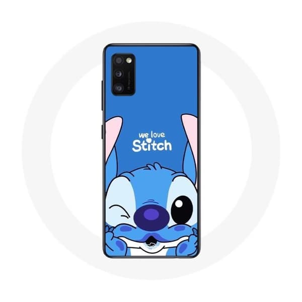 Coque för Oppo A16 Söt Stitch blå bakgrund
