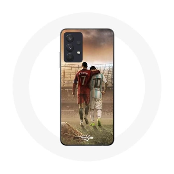 Coque - Maniacase - Samsung Galaxy A32 4G - Cristiano Ronaldo - Messi - GOAT svart