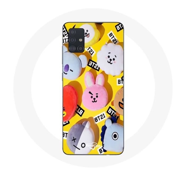 Coque för Samsung Galaxy A71 BTS Bangtan Sonyeondan BT21 Tata Chimmy Cooky Rj Shooky Koya Mang och Van