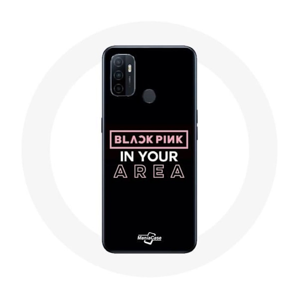 Coque för Oppo A53 Blackpink in Your Area Logotyp Rosa Svart Bakgrund