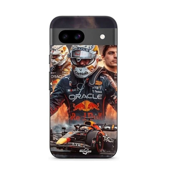 Coque - MANIACASE - Google Pixel 8a - Flexibel - Svart - Max Verstappen F1 konstbakgrund Svart