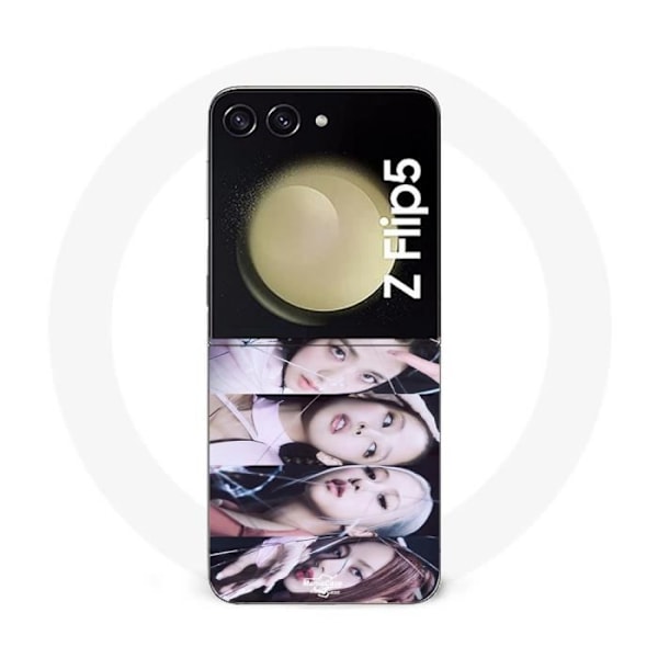Smartphonefodral - Maniacase - Galaxy Z Flip5 - Svart - Blackpink Grupp - Mjuk Svart