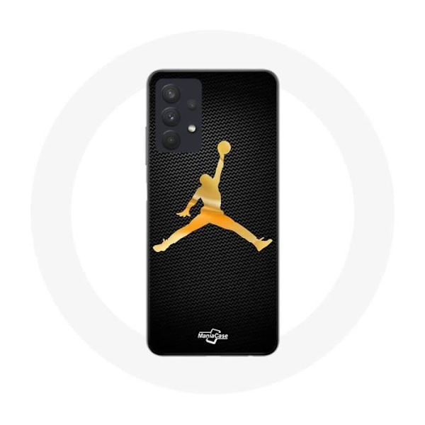 Coque Maniacase för Samsung Galaxy A32 4G Jordan-logotyp 23 nike basketboll färg guld