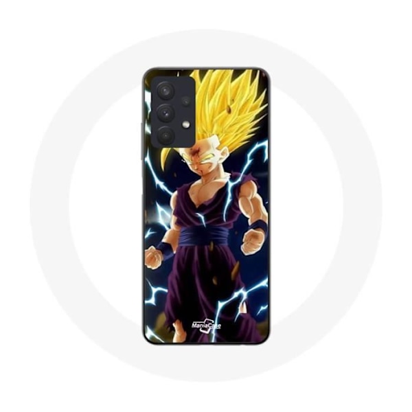 Coque - Maniacase - Samsung Galaxy A32 4G - Dragon Ball Z Super SSJ2 Gohan - Mjuk - Svart Svart