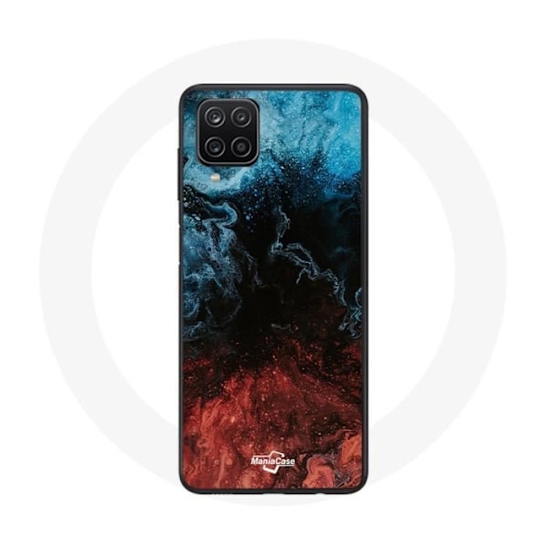 Coque för Samsung Galaxy A22 4G med abstrakt texturbakgrund i röd, svart och blå.
