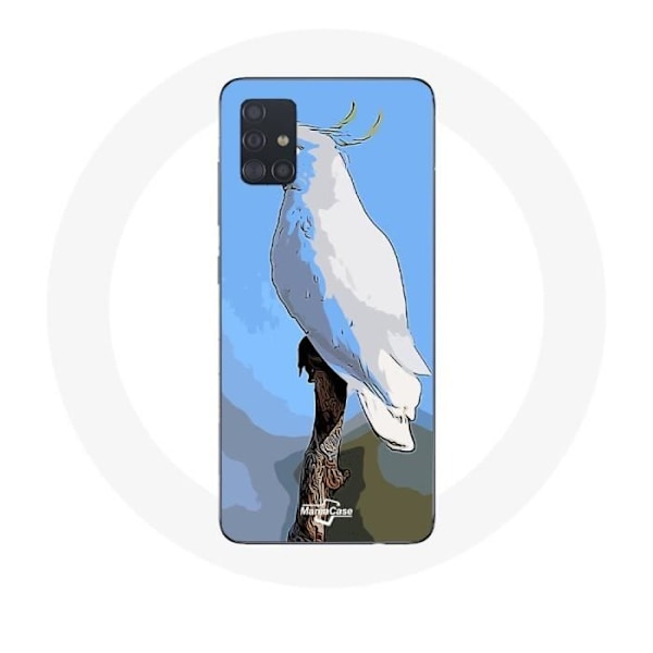 Skydd för Samsung Galaxy A71 Kakaduer Vita Papegojor Fåglar