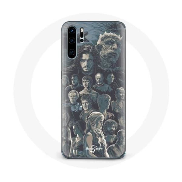 Coque - Game of Thrones - Huawei P30 - Blød - Smartphone beskyttelse - Grå baggrund Grå
