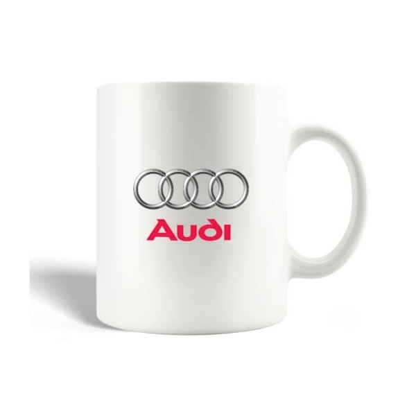 Mugg i keramik Audi-logotyp grå rosa