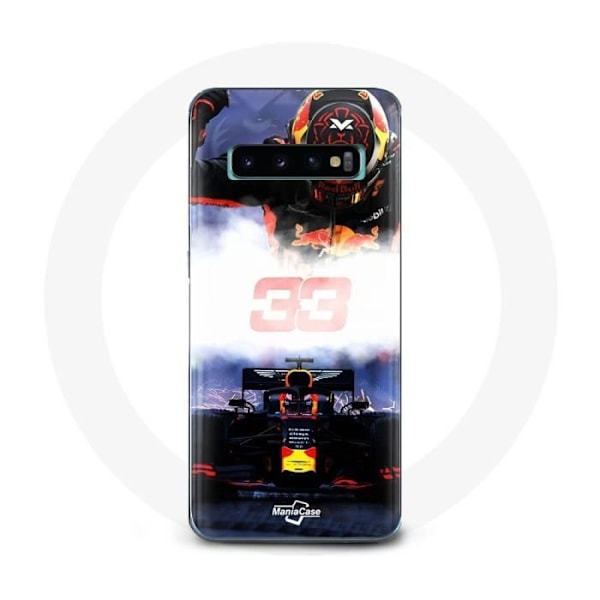 Coque för Samsung Galaxy S10 plus Formel 1 Max Verstappen F1-förare svart röd och gul