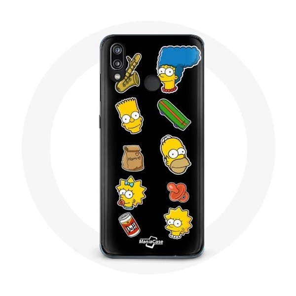 Skyddsfodral - Simpsons - Huawei P20 Lite - Flexibelt - Svart - Stöttålig Svart