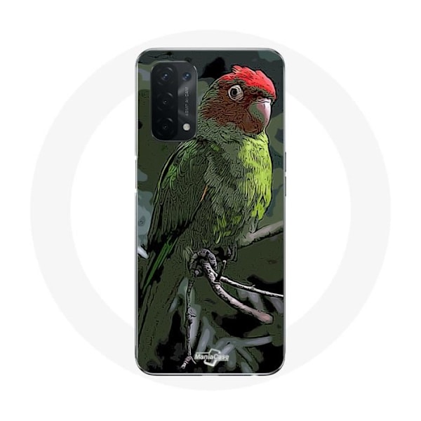 Coque för Oppo A74 5G Pionus Papegoja Röd Grön