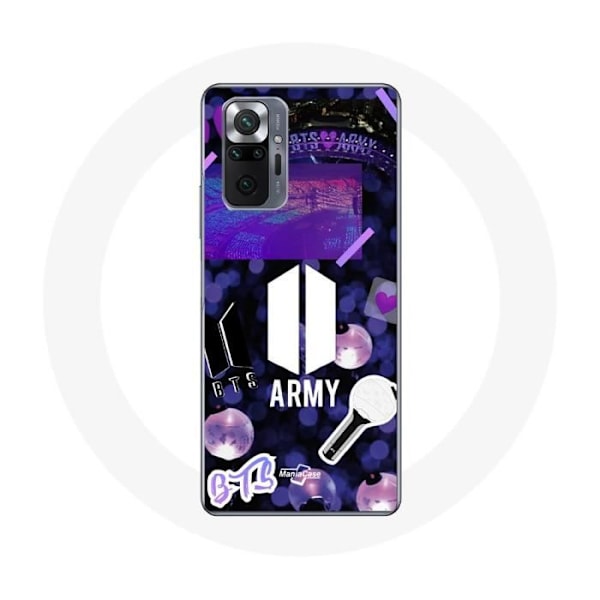 Coque för Xiaomi Redmi Note 10 Pro Bangtan Sonyeondan BTS-logotyp Armé Bomb Lightstick
