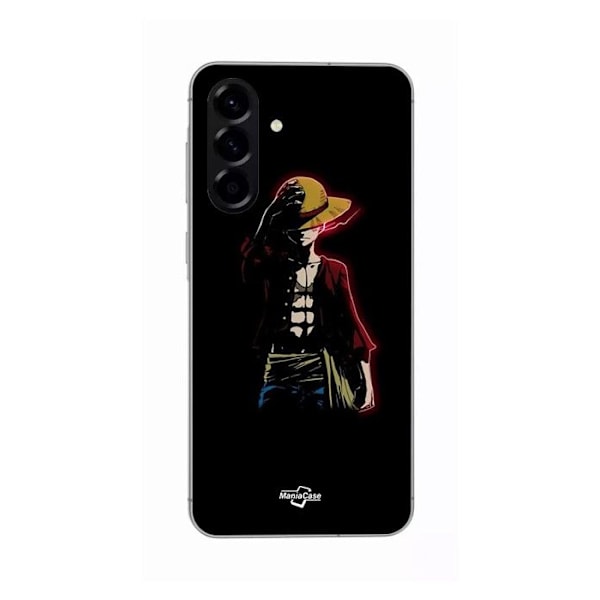 Coque - Maniacase - Samsung Galaxy A56 - Silikon - Mjuk - One Piece Manga Anime Luffy Svart