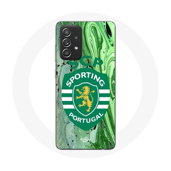 Coque - maniacase - Samsung Galaxy A52 - Mjuk - Skydd - Mönster SCP Sporting Portugal Svart