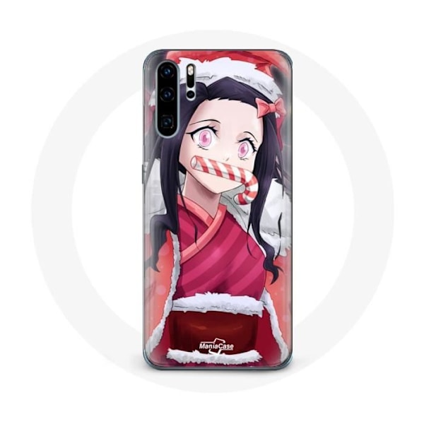 Coque - Maniacase - Huawei P30 - Anime Demon Slayer - Svart - Mjuk svart