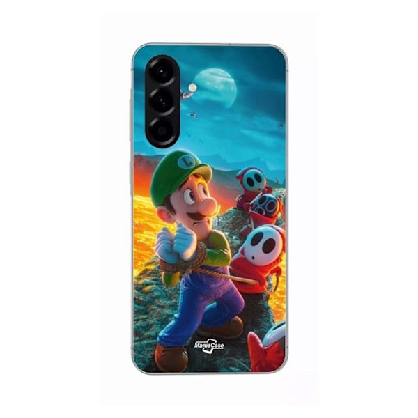 Coque - Maniacase - Samsung Galaxy A56 - Silikon - Mjuk - Super Mario Bros Luigi Svart
