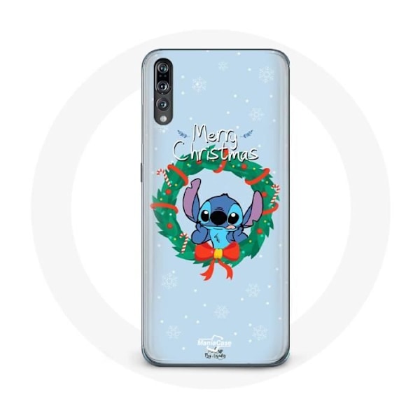 Coque för Huawei P20 Stitch snö glad jul blå