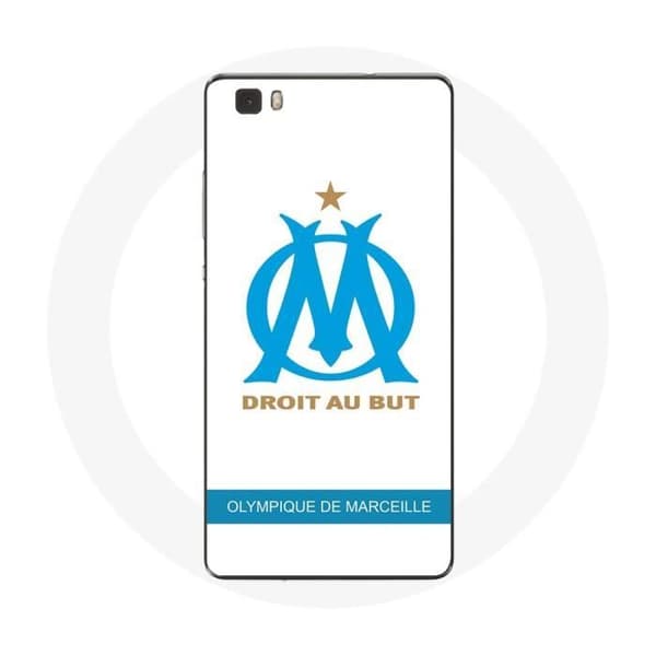 Coque för Huawei P8 Olympique de Marseille Logotyp Vit Bakgrund