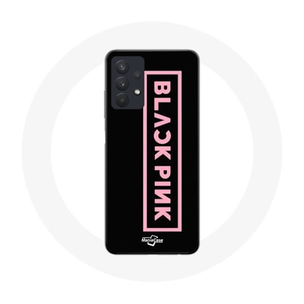 Coque för samsung galaxy A32 5G Blackpink Logo Rosa Bakgrund Svart