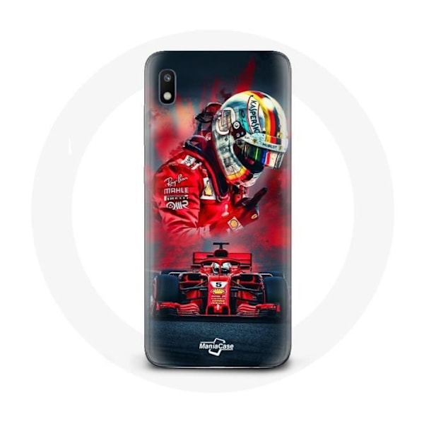Coque för Samsung Galaxy A10 Formel 1 Sebastian Vettel F1-förare Röd