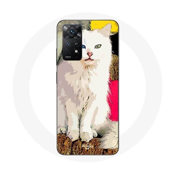 Coque - Redmi - Note 11 Pro 5G - Tyrkisk chat - Blød - Unisex Vit, blå, gul