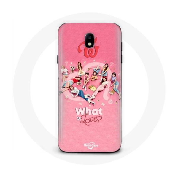 Coque för Samsung Galaxy S5 TWICE Logo Röd Affisch What Is Love