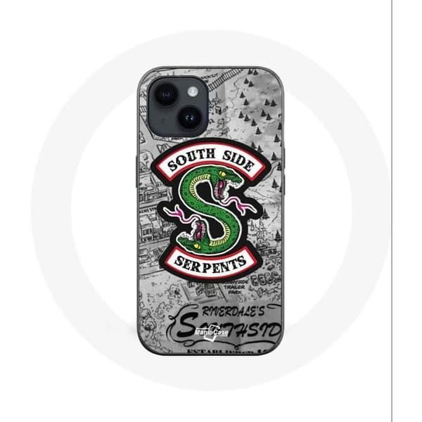 Cover til iPhone 14 Plus - Maniacase - South Side Serpents - Blød - Sort - Unisex
