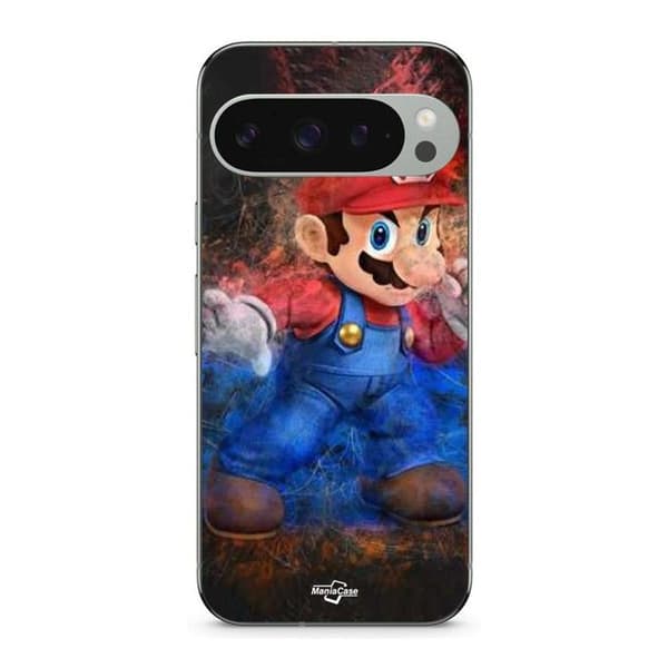 Skal för Google Pixel 9 Pro Super Mario Bros spel svart
