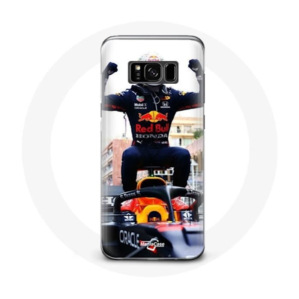 Coque för Samsung Galaxy S8 plus Formel 1 Max Verstappen F1-förare svart röd och gul