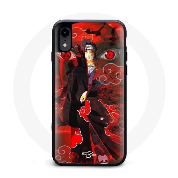 Coque - Maniacase - Iphone X - Itachi Uchiha Naruto - Blød - Sort Svart