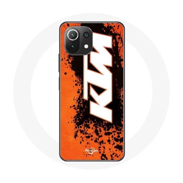 Coque för Xiaomi Mi 11 Lite KTM-logotyp vit bakgrund orange