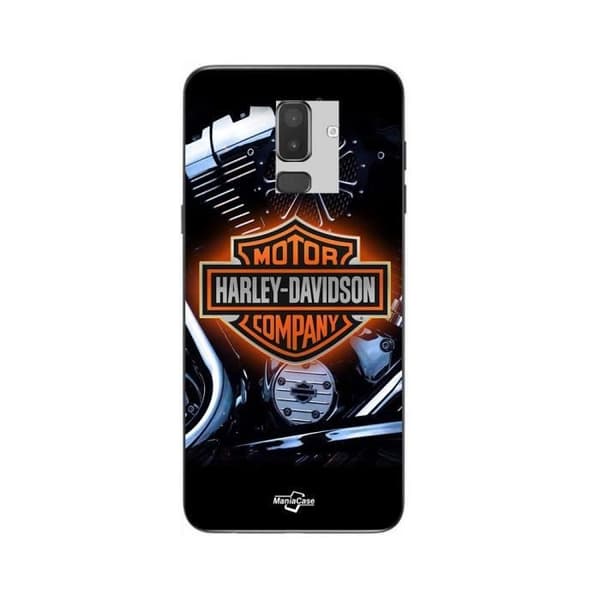 Coque - Maniacase - Samsung Galaxy J8 2018 - Sort - Blød - Harley Davidson Logo
