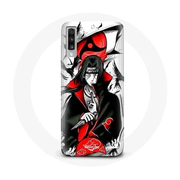 Coque pour Samsung Galaxy A50 Itachi Uchiwa Naruto Anime Teaser