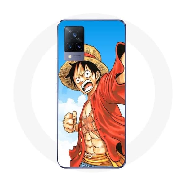 Coque - Vivo - v21 5G - Monkey D Luffy - Mjuk - Blå - Syntetisk