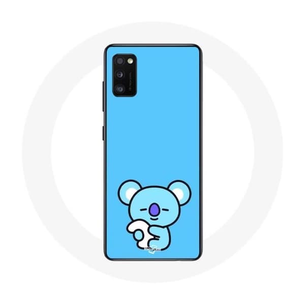Cover til Oppo A16 Bangtan BTS BT21 Koya RM Blå Baggrund